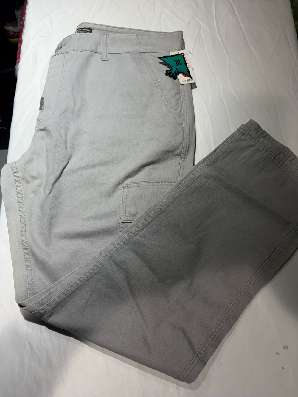 LRG Men's Cargo Pants in Light Gray Vintage B Men’s 40